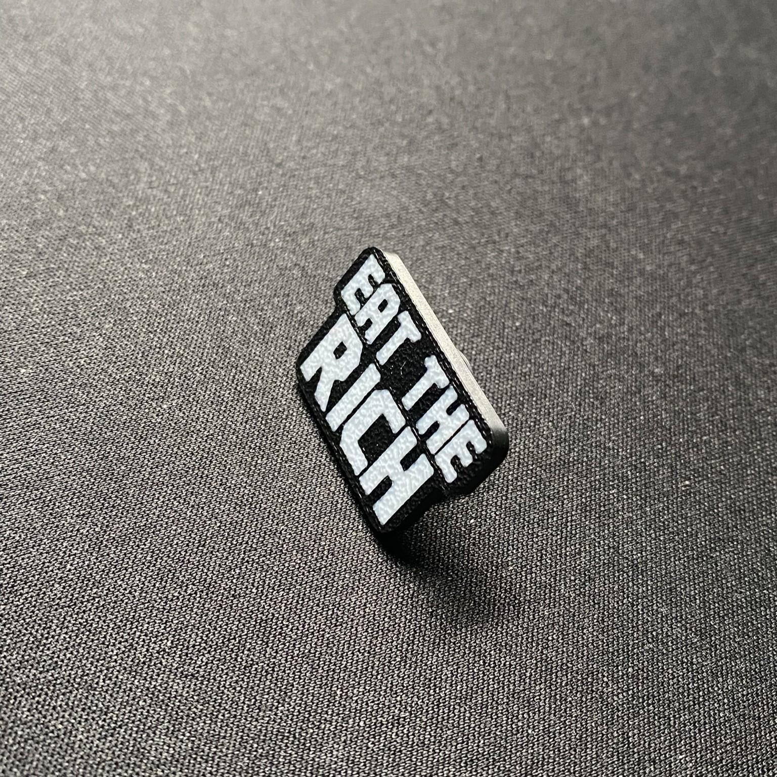 Eat The Rich Croc Charm: 3D Printed Jibbitz