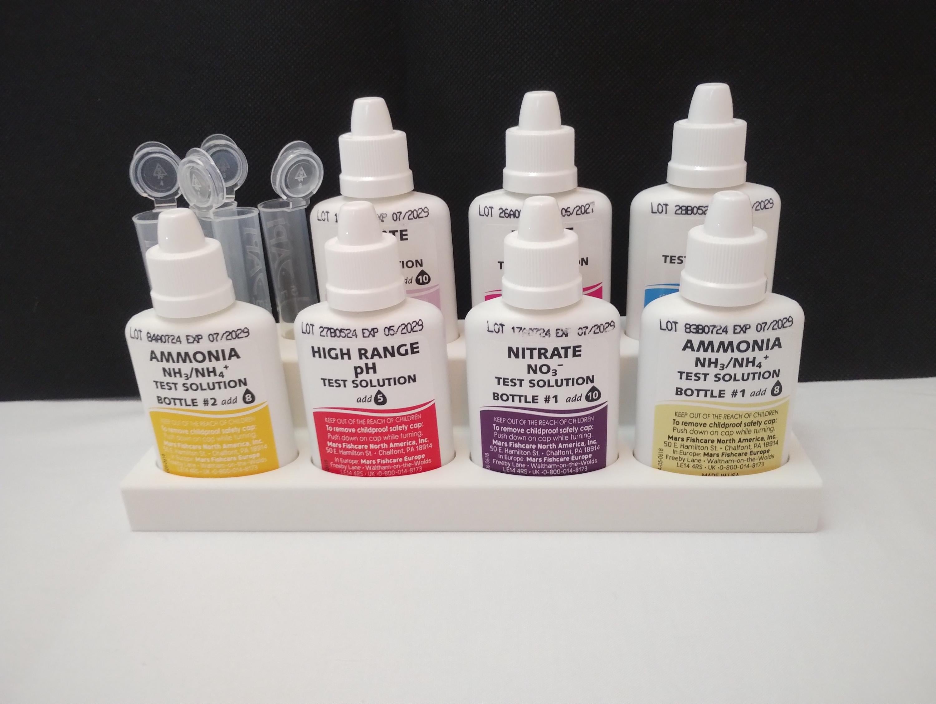 API Aquarium Test Kit bottle holder, Water Testing Tube bottle Holder, API Master Test Kit Holder, Fish Tank Organizer for Water Testing