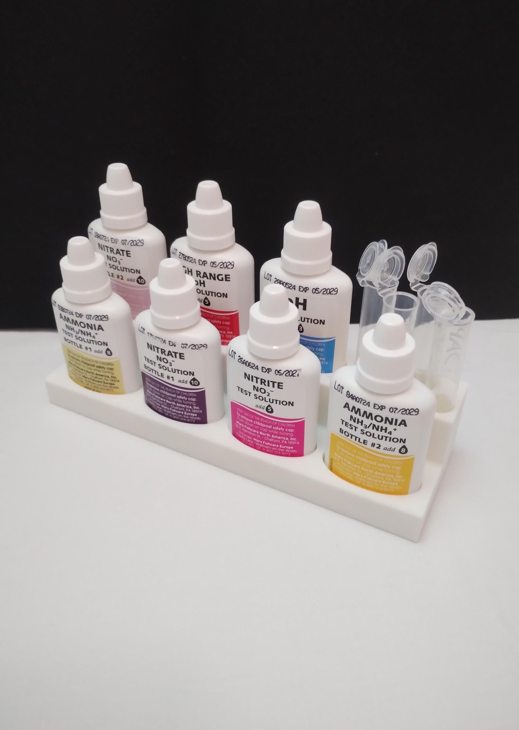 API Aquarium Test Kit bottle holder, Water Testing Tube bottle Holder, API Master Test Kit Holder, Fish Tank Organizer for Water Testing